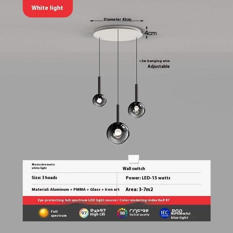 Luxury Glass Chandelier - Rotating Staircase Long Design - Vezir