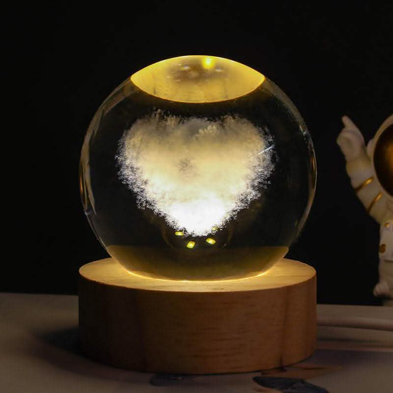 Starry Sky Crystal Ball Lamp - Moon Projection Night Light - Vezir