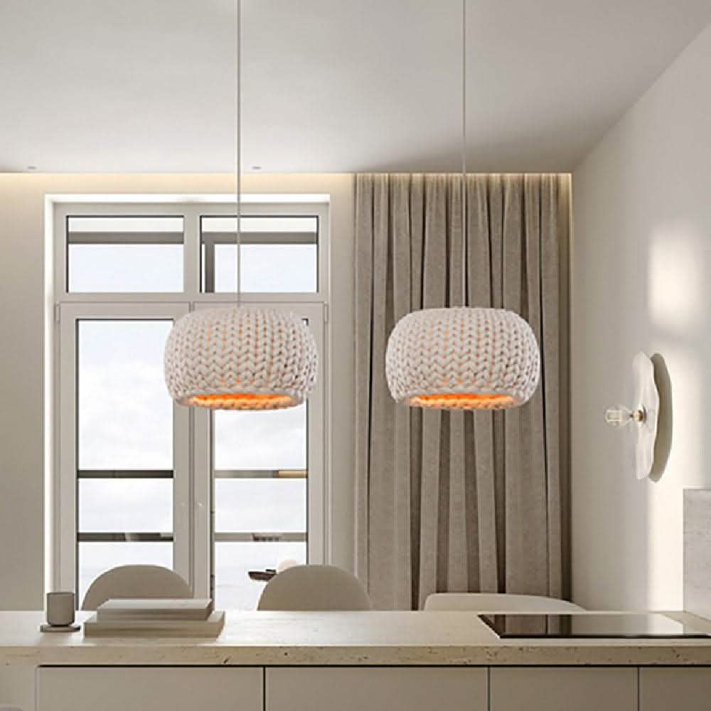 Japanese Rope Art Chandelier - Handwoven Ceiling Light - Vezir