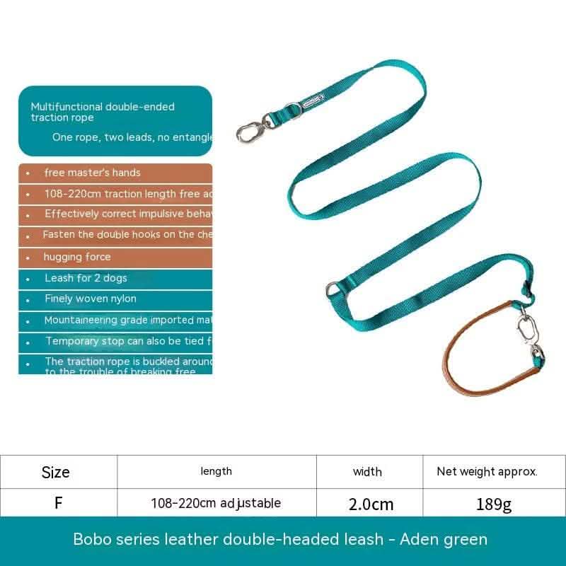 Hands-Free Dog Leash - Large Dogs Knitted Belt Traction Rope - Vezir