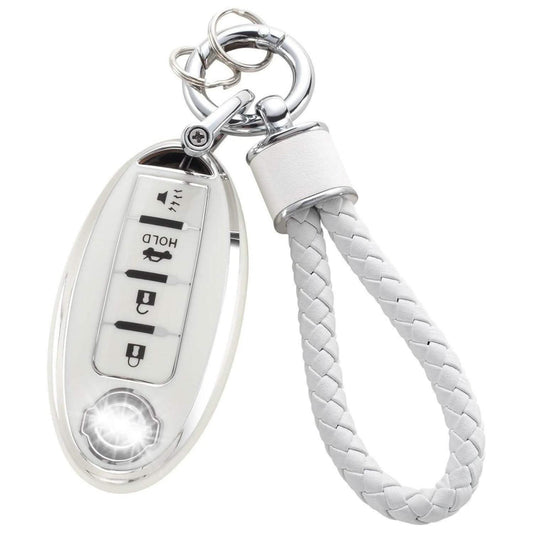 Silver Edge Car Key Cover - Matching Key Chain Pendant - Vezir