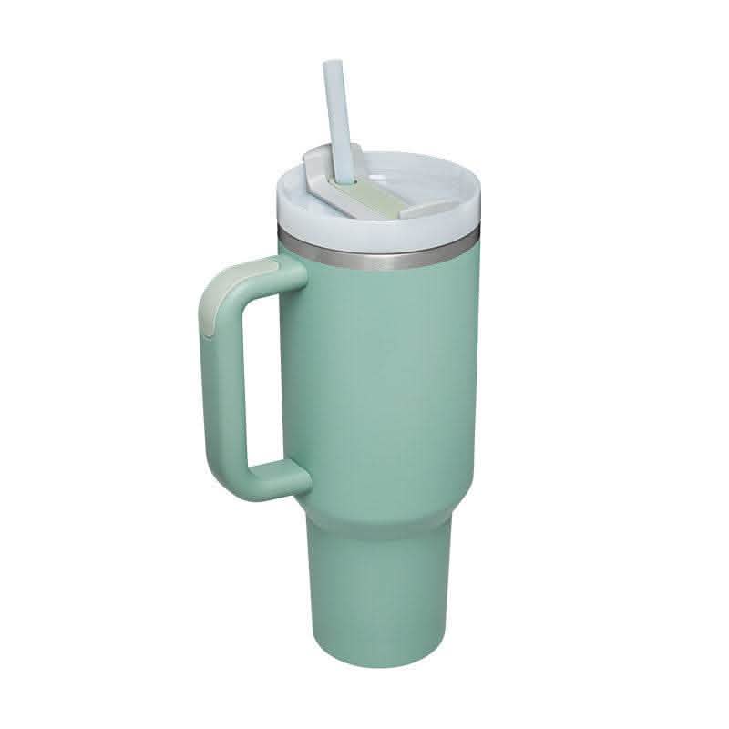 40oz Insulated Tumbler - Stainless Steel Travel Mug with Handle - Vezir