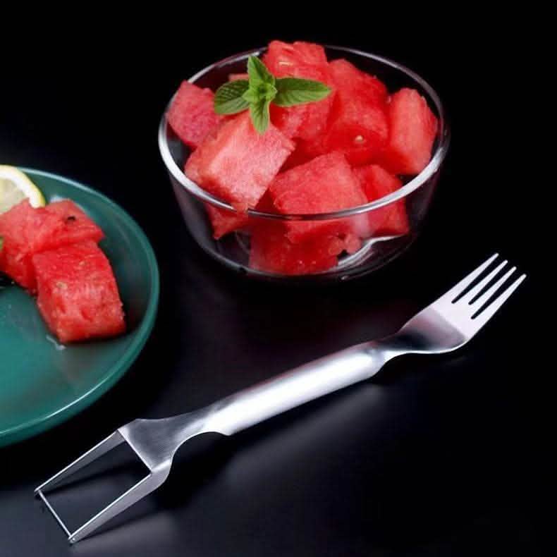 2-in-1 Watermelon Slicer - Stainless Steel Fork Cutter Tool - Vezir
