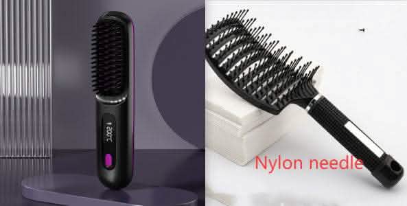 2-in-1 Wireless Hair Straightener - USB Charging Hot Curler - Vezir