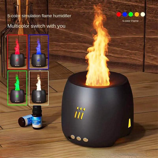 Flame Aroma Diffuser - Ultrasonic Mist Maker LED Lamp - Vezir