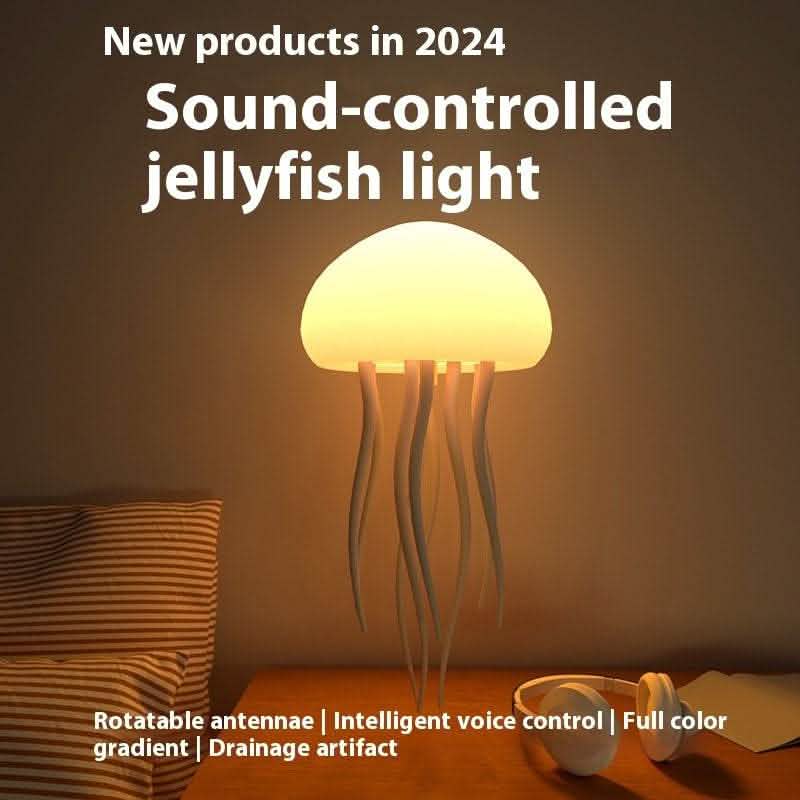 LED Jellyfish Mood Lamp - Portable Night Light Table Decor - Vezir
