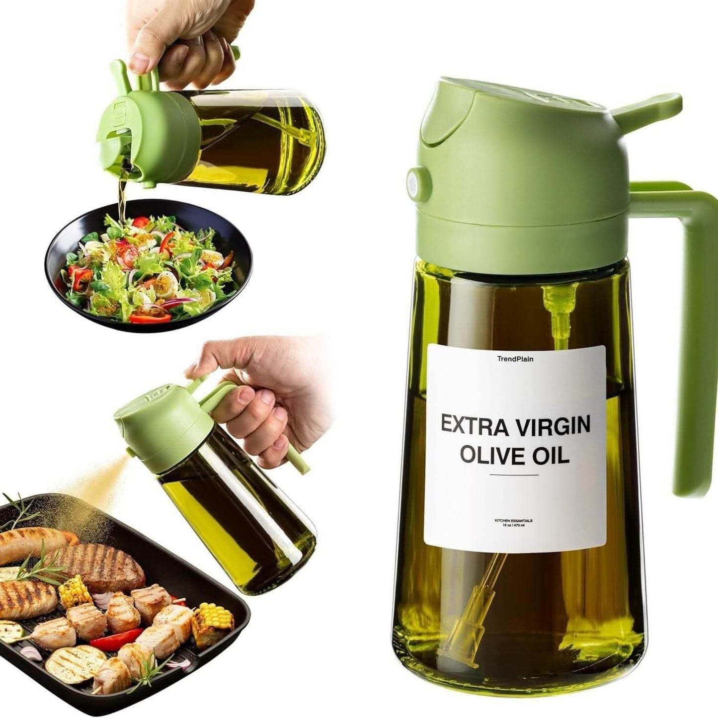 Dual-Purpose Glass Oil Dispenser - Portable Fuel Injector - Vezir