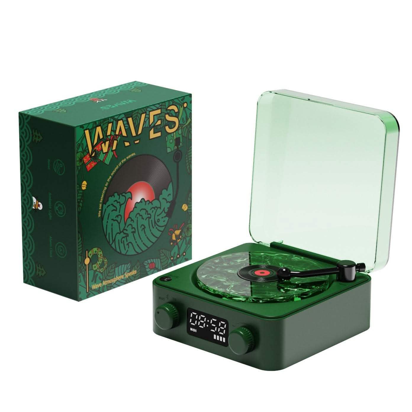Retro Turntable Speaker - Bluetooth Vinyl Record Player RGB - Vezir