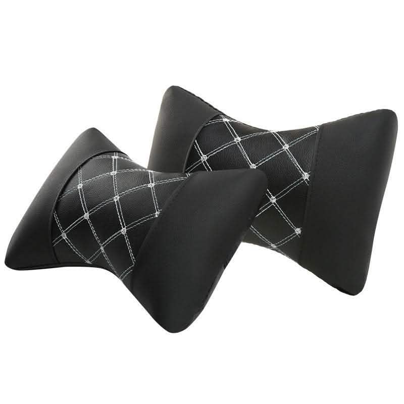 Leather Car Headrest Pillow - Cervical Neck Support Cushion - Vezir