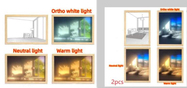 Illuminated LED Picture Light - Sunshine Simulation Night Lamp - Vezir