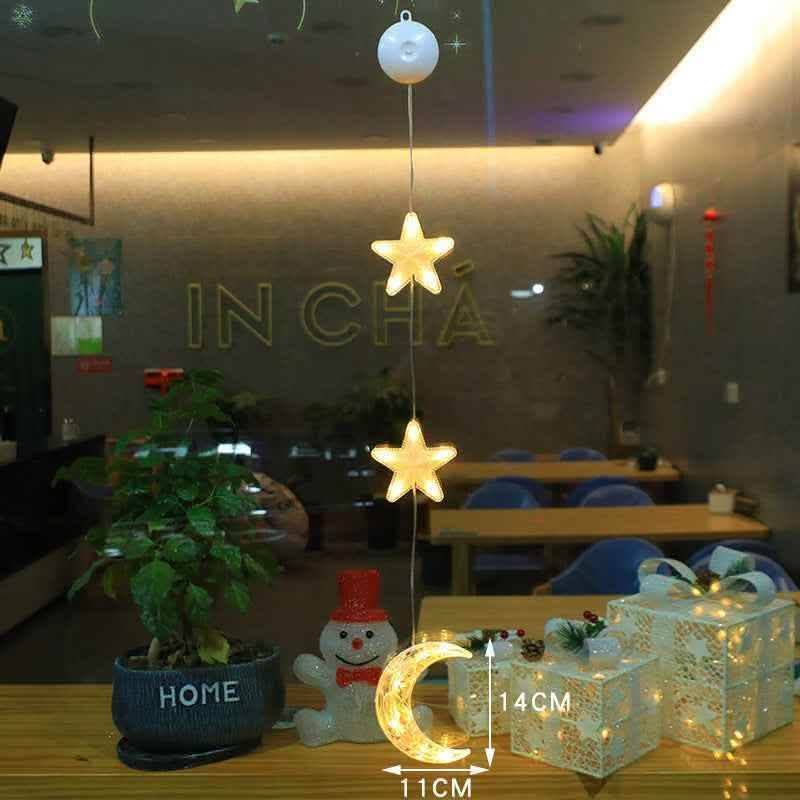 Elite Christmas LED Star Window Lights - 3-Piece Suction Set - Vezir