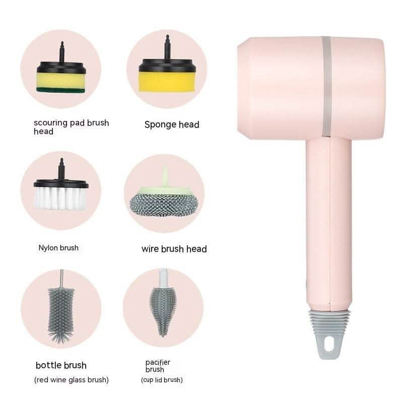 Electric Dishwashing Brush - Wireless USB Rechargeable Cleaner - Vezir