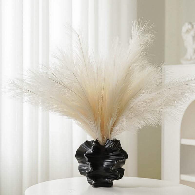 European Style Ceramic Vase - Frosted White Glass Texture - Vezir