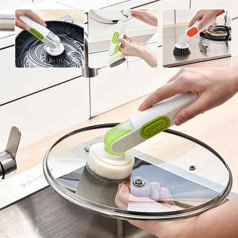 Elite Multi-Function Cleaning Brush - Liquid Dispenser System - Vezir