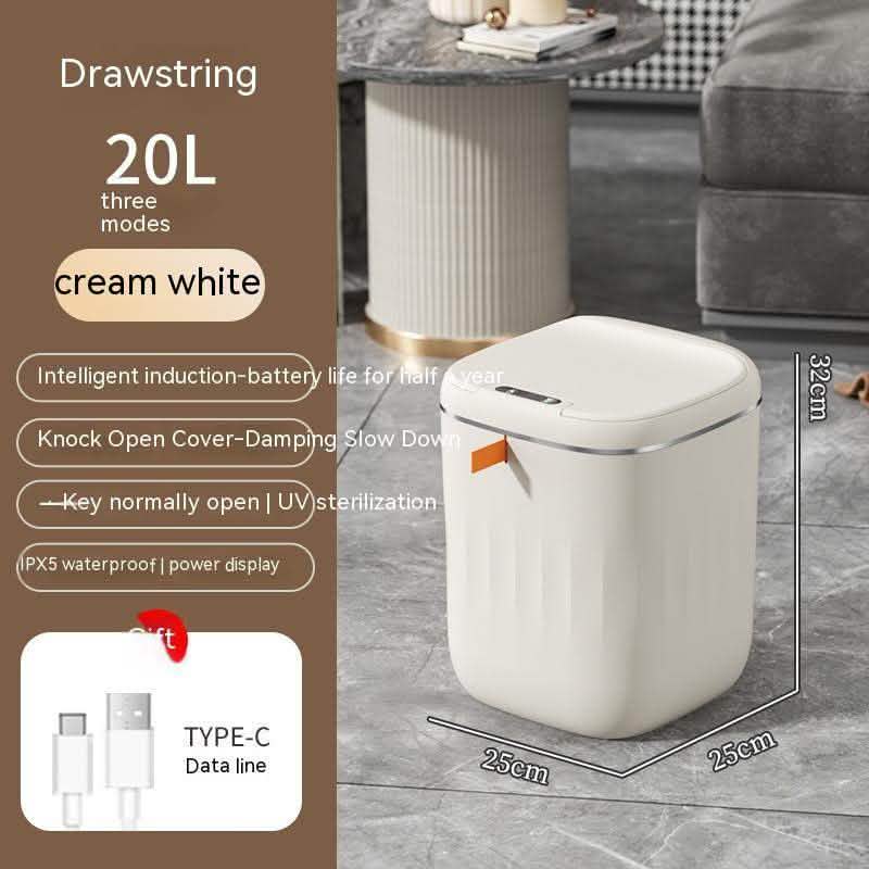 Smart Automatic Trash Can - Induction Lid Storage Box - Vezir