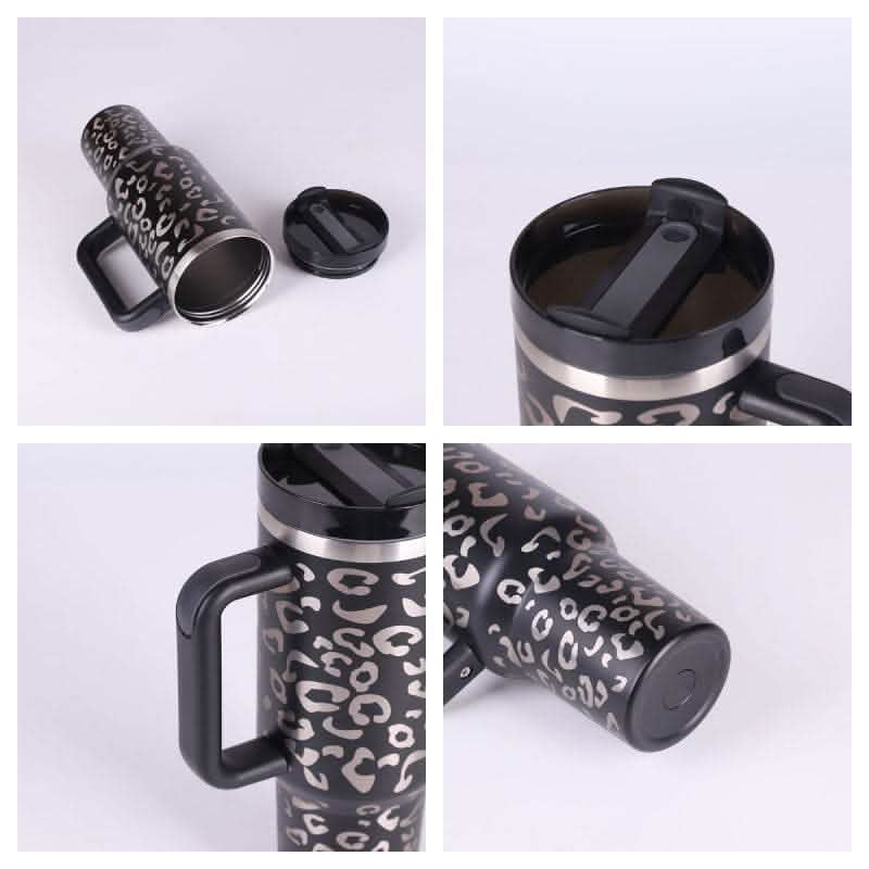 40oz Insulated Tumbler - Stainless Steel Travel Mug with Handle - Vezir