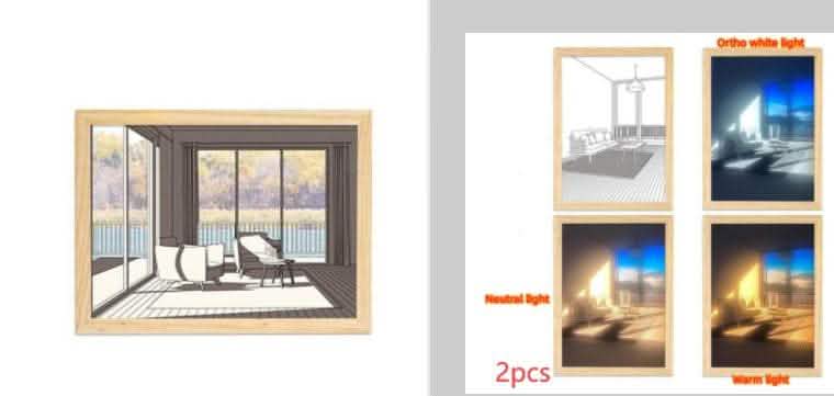 Illuminated LED Picture Light - Sunshine Simulation Night Lamp - Vezir