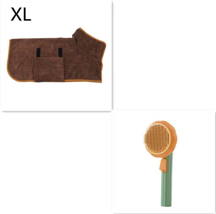 Self-Cleaning Pet Cat Brush - Steel Wire Hair Removal Comb - Vezir