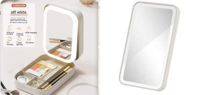 LED Makeup Storage Box - Portable Travel Cosmetics Organizer - Vezir