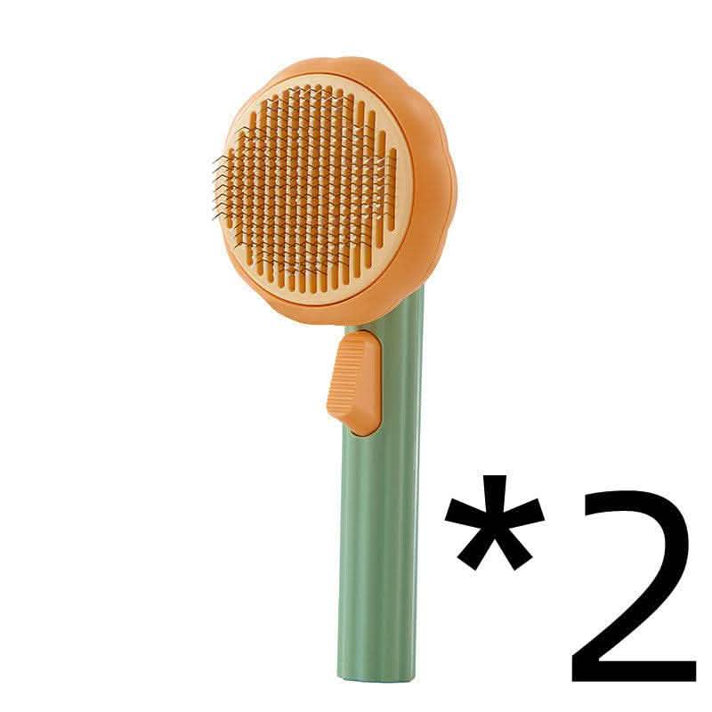 Self-Cleaning Pet Cat Brush - Steel Wire Hair Removal Comb - Vezir