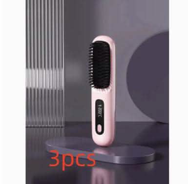 2-in-1 Wireless Hair Straightener - USB Charging Hot Curler - Vezir