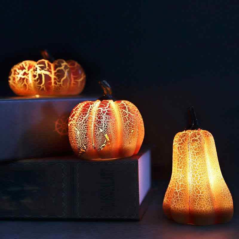 Halloween Pumpkin Lantern - LED Candle Lamp Resin Luminous - Vezir