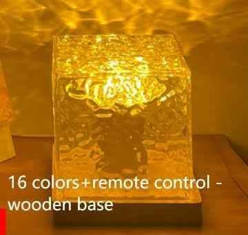 Elite LED Water Ripple Night Light - 16-Color USB Crystal Projector - Vezir