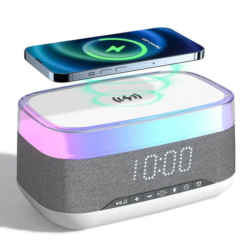Smart Multifunctional Alarm Clock - Bluetooth Speaker Wireless Charger - Vezir
