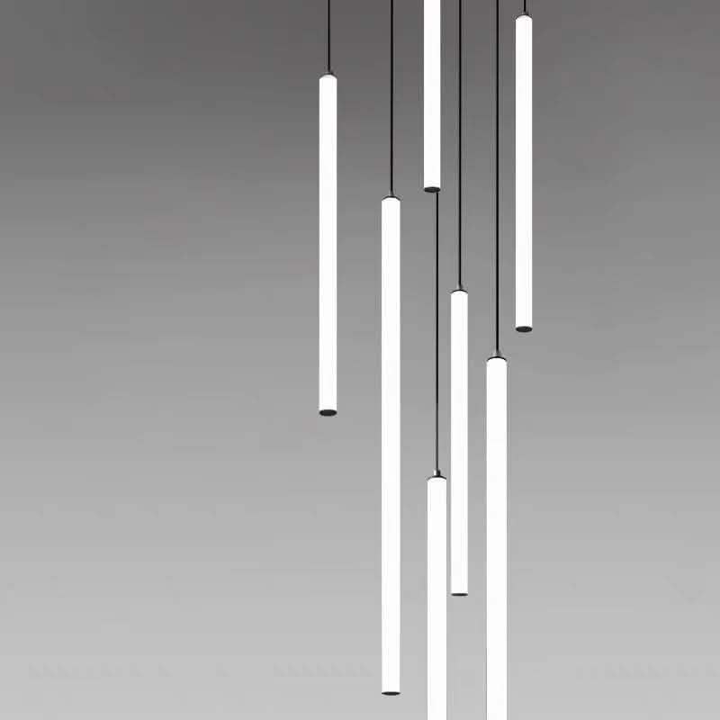 Spiral Staircase Chandelier - Modern Duplex High-Rise Lighting - Vezir