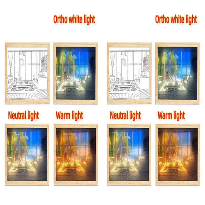 Illuminated LED Picture Light - Sunshine Simulation Night Lamp - Vezir