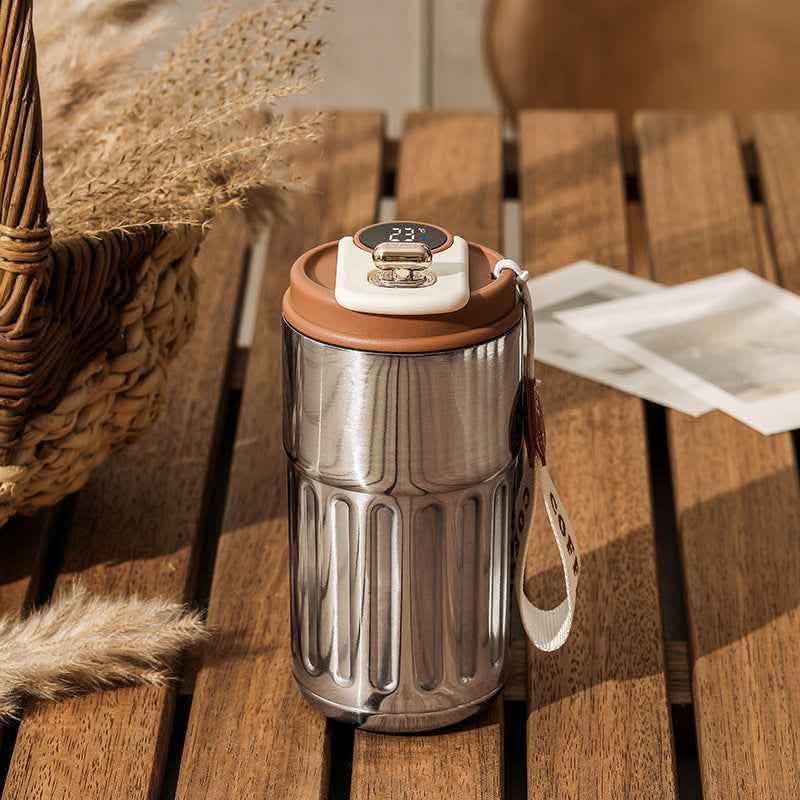 Smart Digital Thermal Bottle - 450ml Insulated Coffee Mug - Vezir