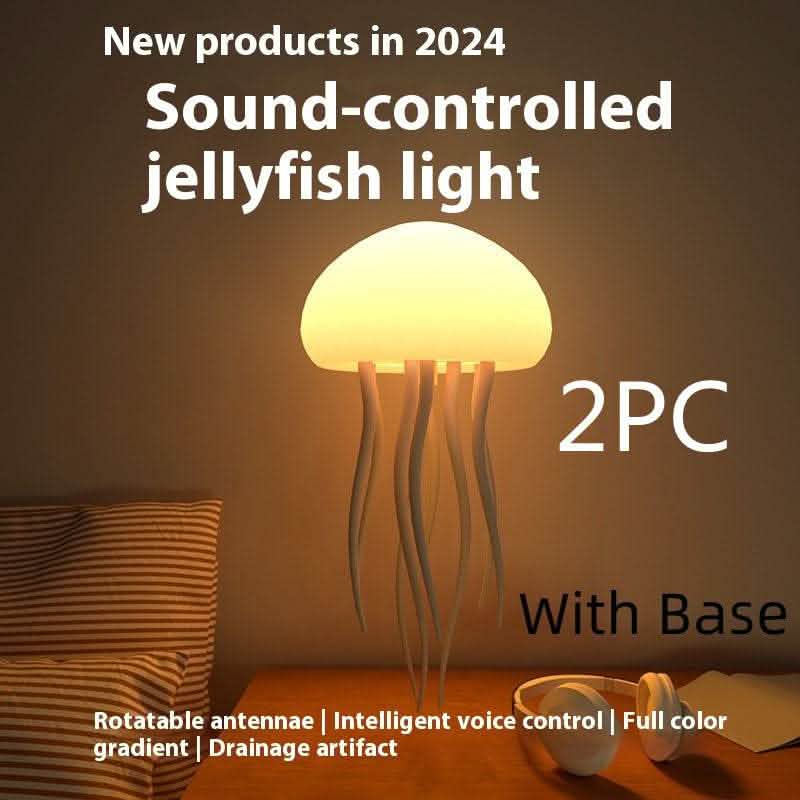 LED Jellyfish Mood Lamp - Portable Night Light Table Decor - Vezir