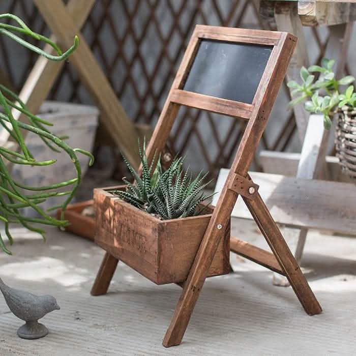Solid Wood Garden Flower Box - Decorative Planter Container - Vezir
