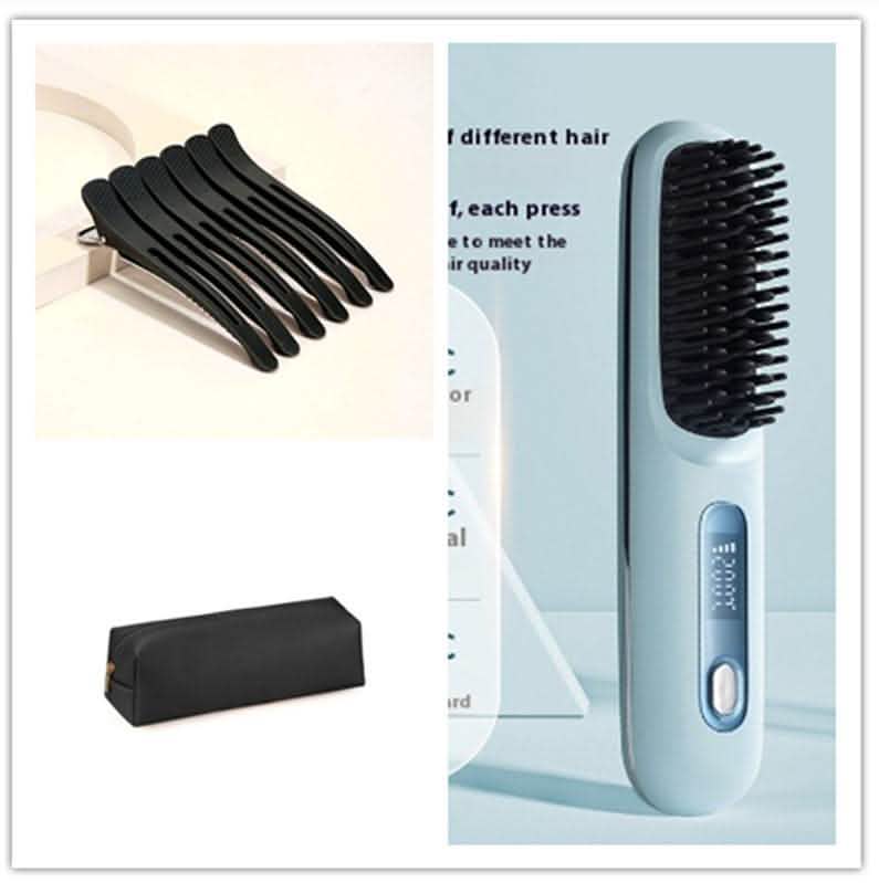 2-in-1 Wireless Hair Straightener - USB Charging Hot Curler - Vezir