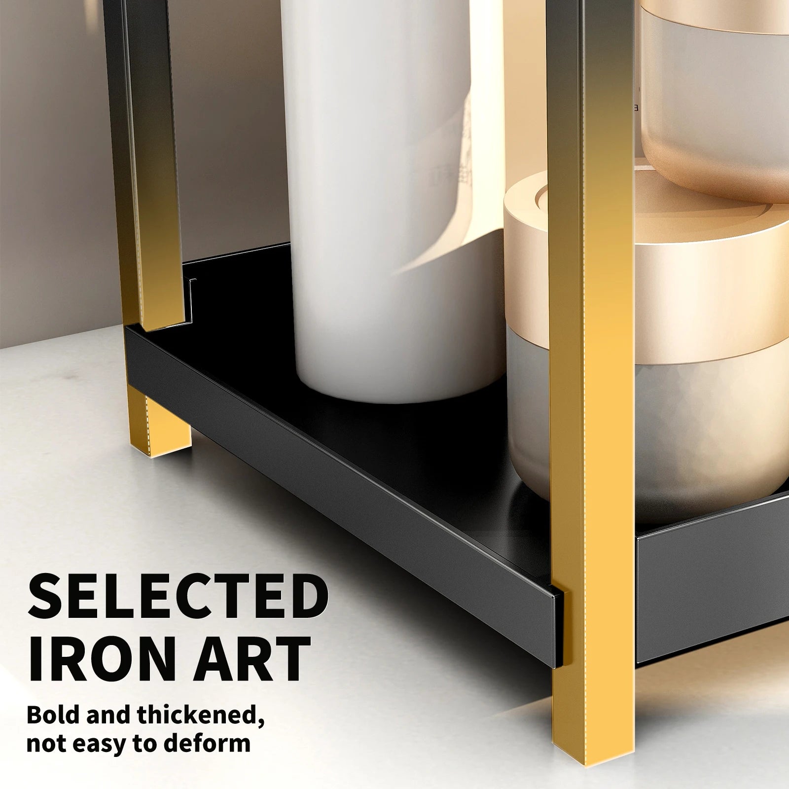 2 Tier,Desktop Storage Rack,Cosmetics Rack,Desk Office Stationery Storage Rack,Bathroom Vanity Organizer