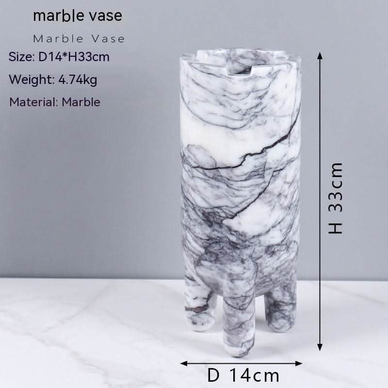 Marble Hydroponic Plant Vase - Luxury Home Decoration - Vezir
