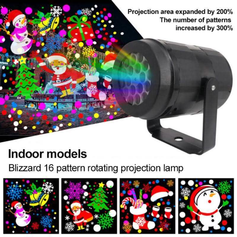 Christmas Snowflake Projector Light - LED Holiday Stage Light - Vezir