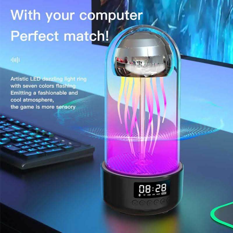 3-in-1 Colorful Jellyfish Lamp - Smart Bluetooth Speaker Clock - Vezir