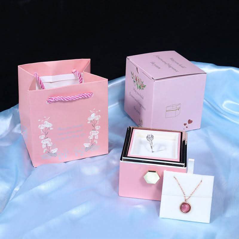 Rotating Rose Gift Box - Soap Flower Valentine's Day Present - Vezir