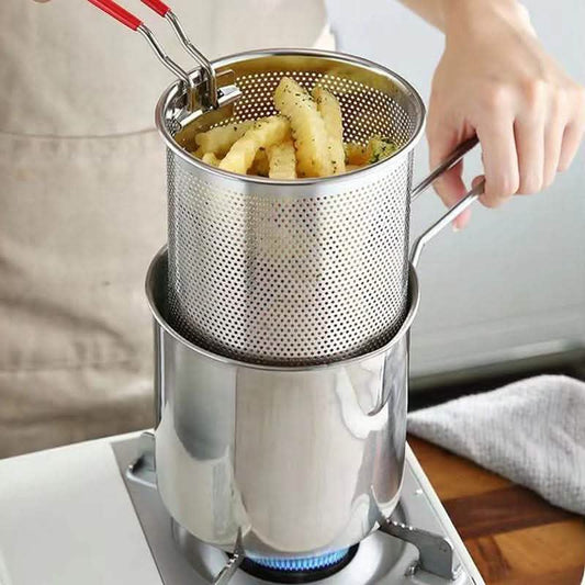 Deep Frying Pan - 304 Stainless Steel Gas Compatible - Vezir