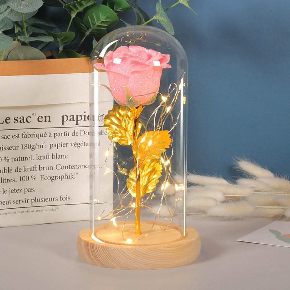 Eternal Rose LED Light - Valentine's Day Glass Cover Gift - Vezir