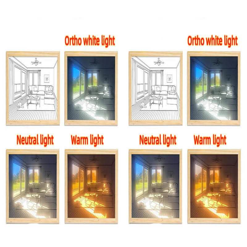 Illuminated LED Picture Light - Sunshine Simulation Night Lamp - Vezir