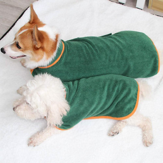 Absorbent Pet Bathrobe - Microfiber Waist-Wrapped Dog Towel - Vezir