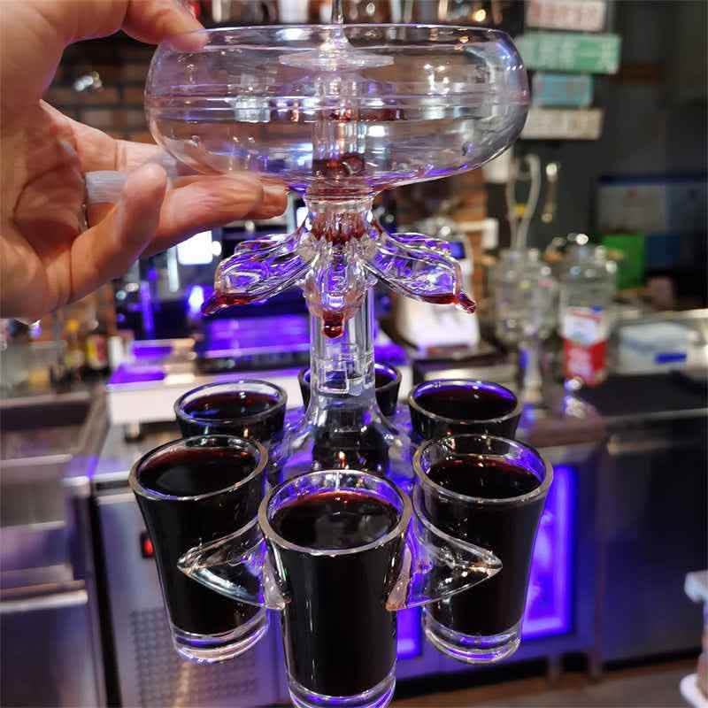 Elite 6-Shot Glass Dispenser - Professional Bar Party System - Vezir