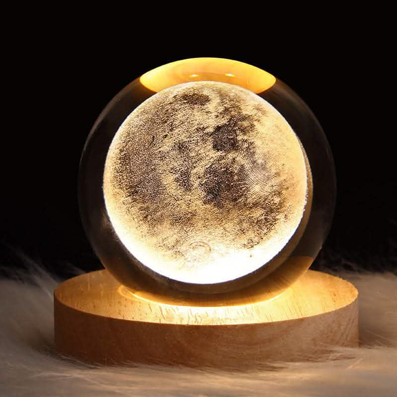 Starry Sky Crystal Ball Lamp - Moon Projection Night Light - Vezir