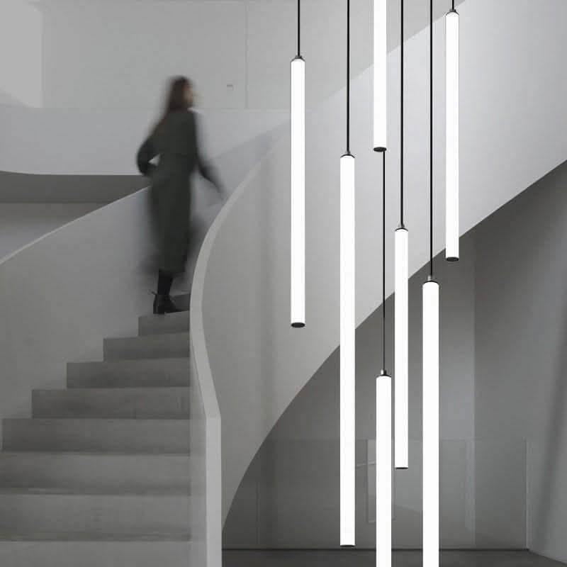 Spiral Staircase Chandelier - Modern Duplex High-Rise Lighting - Vezir
