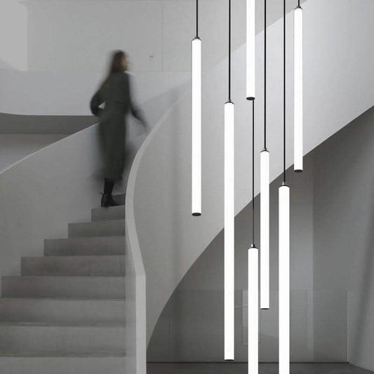 Spiral Staircase Chandelier - Modern Duplex High-Rise Lighting - Vezir