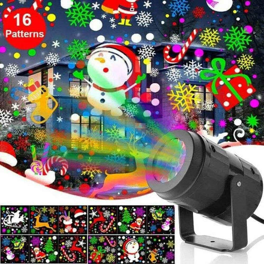 Christmas Snowflake Projector Light - LED Holiday Stage Light - Vezir