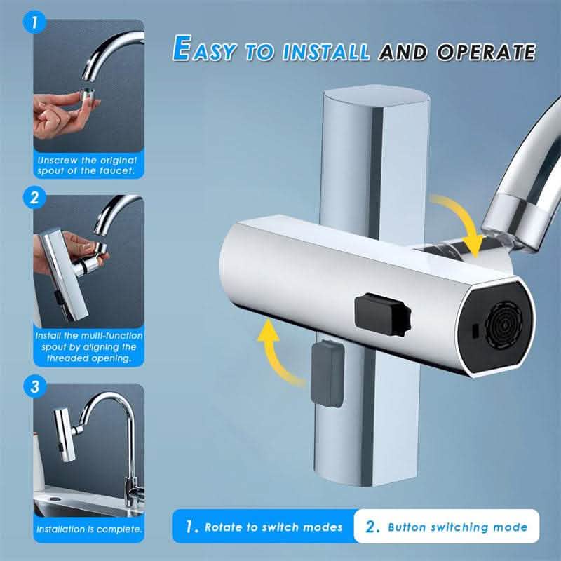 Kitchen Faucet Waterfall Outlet - Universal Rotating Bubbler - Vezir