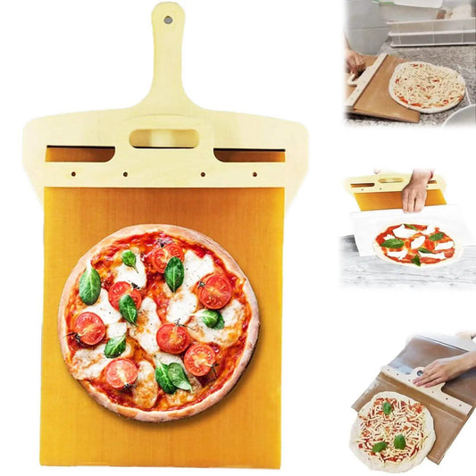 Sliding Pizza Shovel - Non-Stick Cutting Board Transfer Tool - Vezir